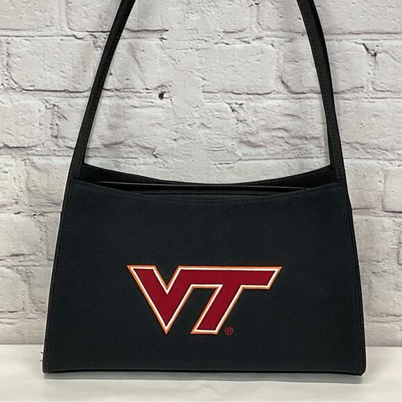 Sandol NCAA Virginia Tech Hokie Shoulder Bag/Purse Black/Maroon/Orange Game Day - Picture 4 of 7